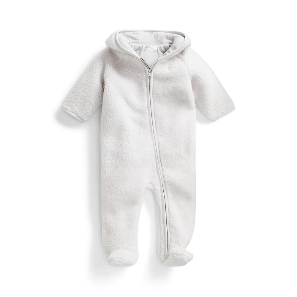 商品Ralph Lauren|Baby Boys or Baby Girls Teddy Fleece Bunting Coverall,价格¥403,第3张图片详细描述