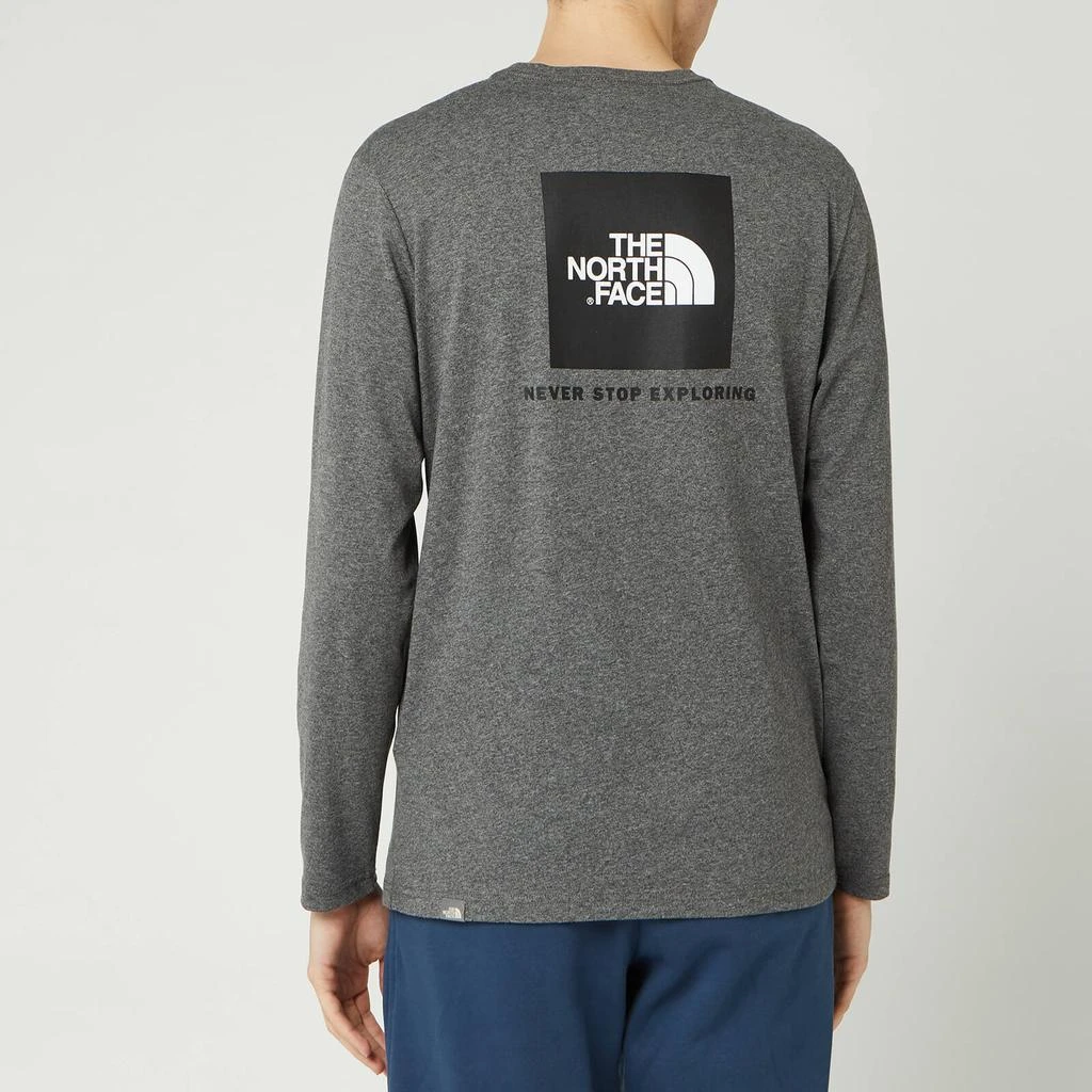 商品The North Face|The North Face Men's Long Sleeve Red Box T-Shirt - Medium Grey Heather,价格¥322,第2张图片详细描述