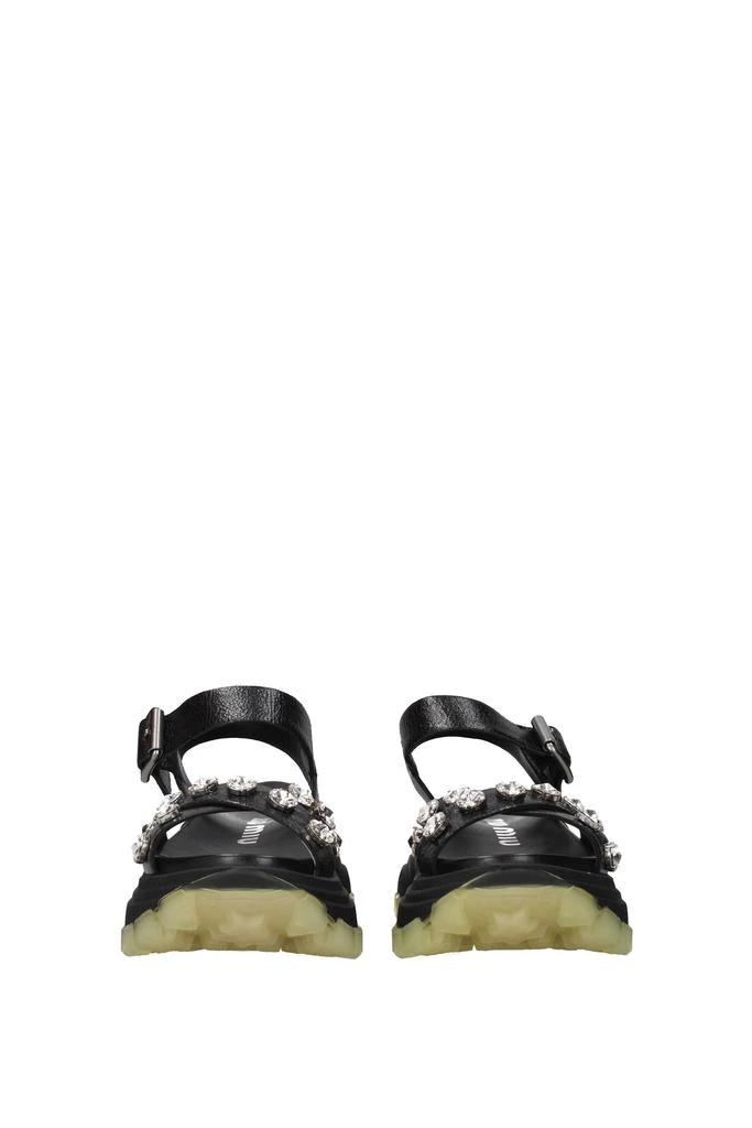 商品Miu Miu|Sandals Leather Black,价格¥2617,第3张图片详细描述