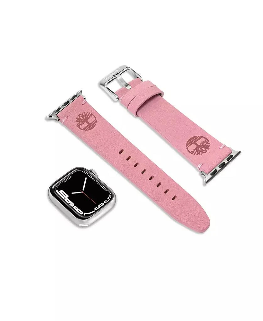 商品Timberland|Unisex Ashby Pink Genuine Leather Universal Smart Watch Strap 20mm,价格¥312,第3张图片详细描述