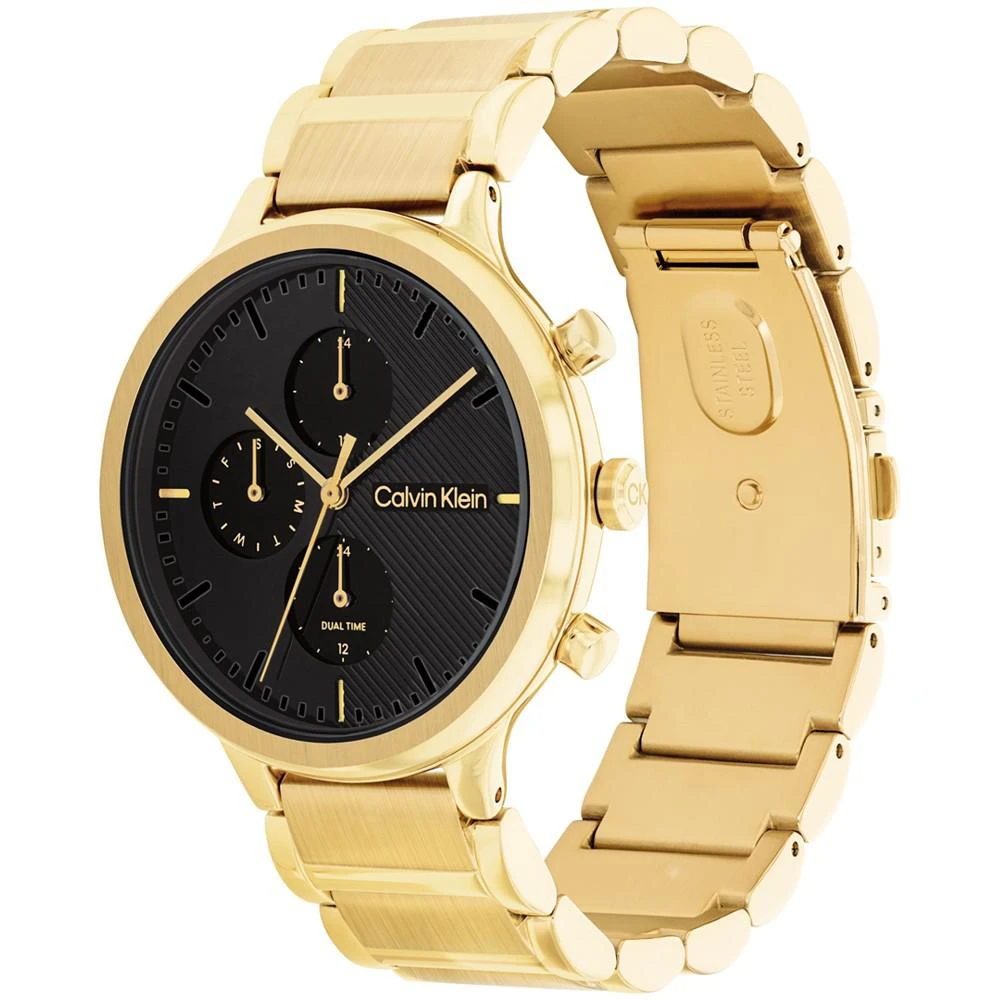 商品Calvin Klein|Women's Multifunction Gold-Tone Stainless Steel Bracelet Watch 38mm,价格¥1502,第2张图片详细描述