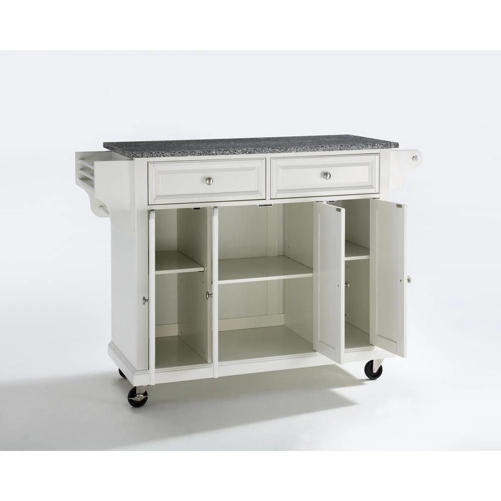 商品Crosley Furniture|Full Size Granite Top Kitchen Cart White/Gray,价格¥5272,第5张图片详细描述
