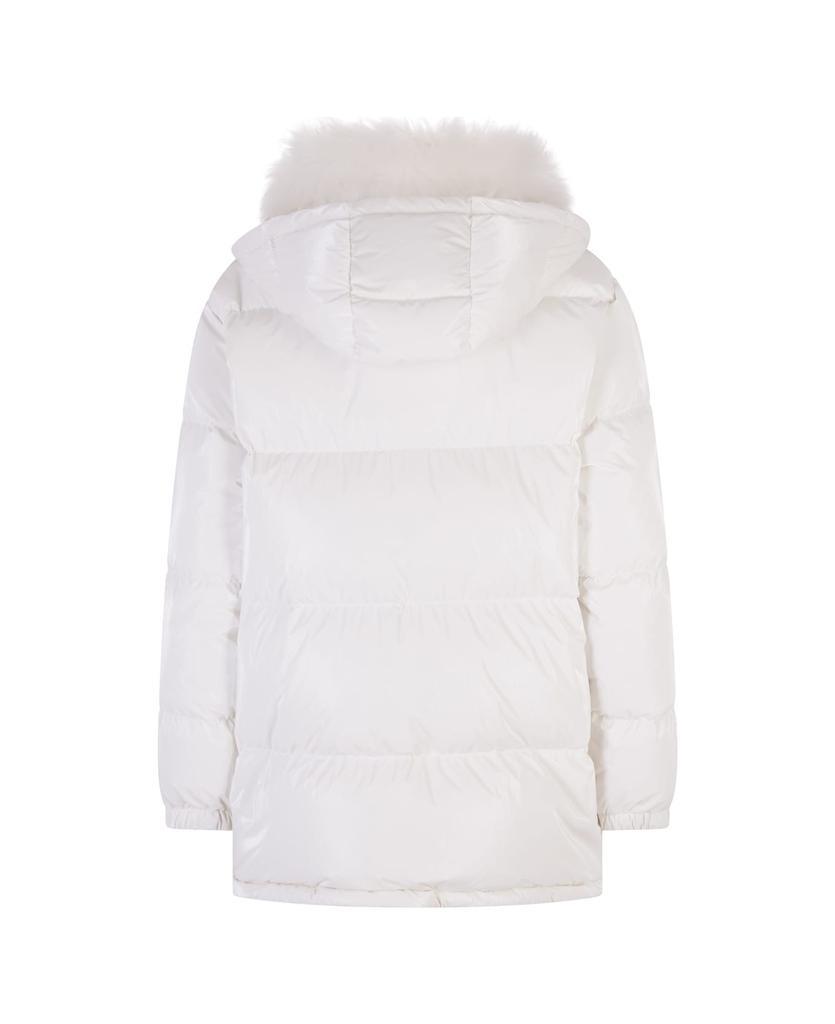 商品Moncler|Woman White Hanau Short Down Jacket,价格¥12337,第4张图片详细描述