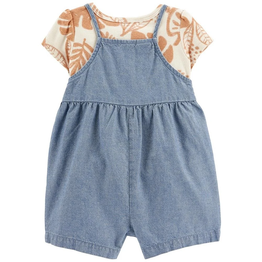 商品Carter's|Baby Girls 2-Piece Tee and Shortall Set,价格¥65,第2张图片详细描述