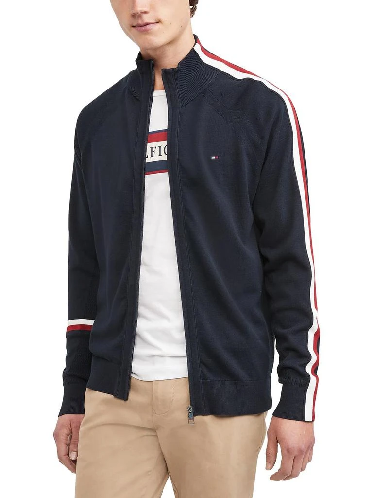 商品Tommy Hilfiger|Mens Cotton Contrast Trim Full Zip Sweater,价格¥532,第1张图片详细描述