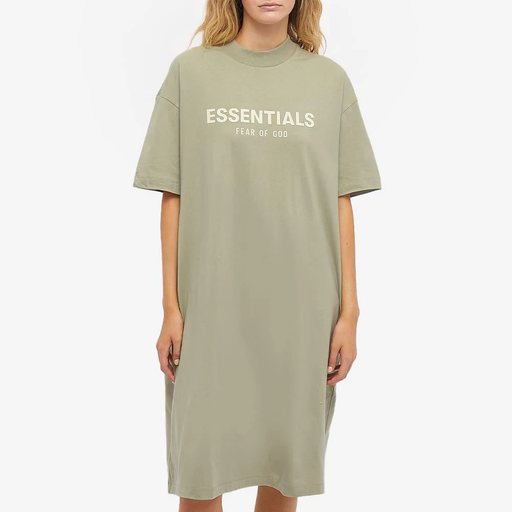 商品Essentials|Fear of God ESSENTIALS Women's Logo T-Shirt Dress - Sea Foam,价格¥441,第2张图片详细描述