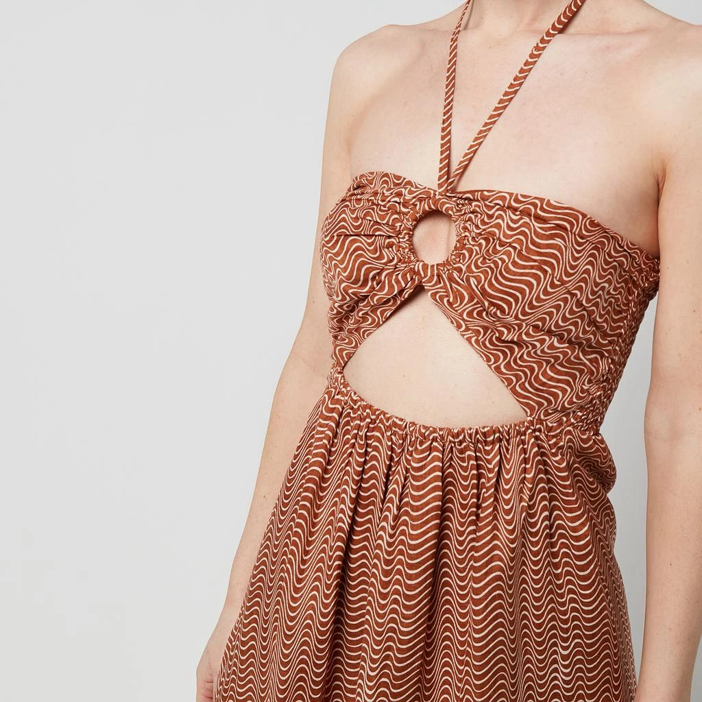 商品Faithfull the Brand|Faithfull The Brand Women's La Costa Maxi Dress - Vadella Print - Cocoa,价格¥1327,第4张图片详细描述