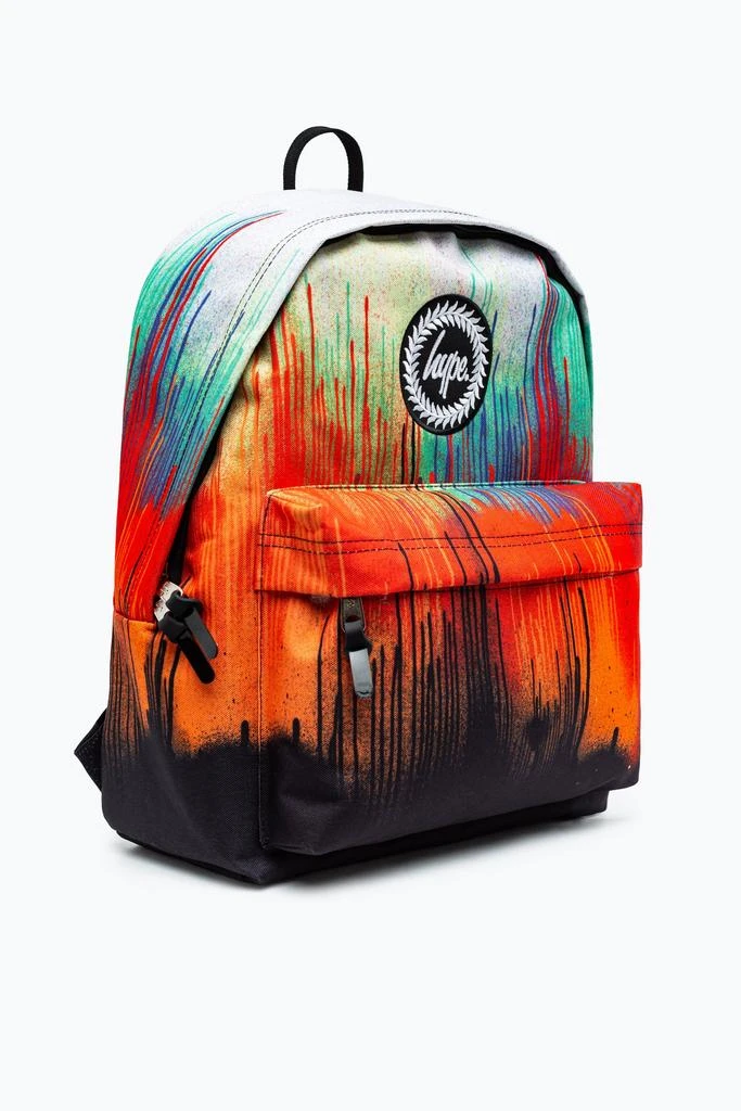 商品HYPE BAGS|HYPE UNISEX RED MULTI DRIP CREST BACKPACK,价格¥276,第2张图片详细描述
