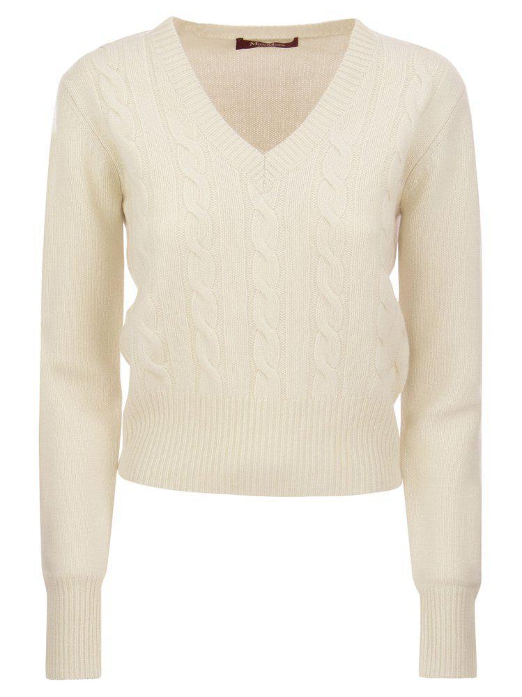 商品Max Mara|Max Mara Studio V-Neck Long Sleeved Sweater,价格¥2522,第1张图片