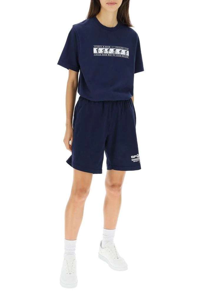 商品Sporty & Rich|'SPORTS' LOGO COTTON SHORTS,价格¥420,第2张图片详细描述