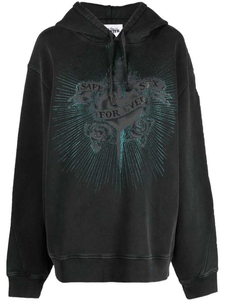 商品Jean Paul Gaultier|JEAN PAUL GAULTIER - Printed Cotton Hoodie,价格¥1979,第1张图片