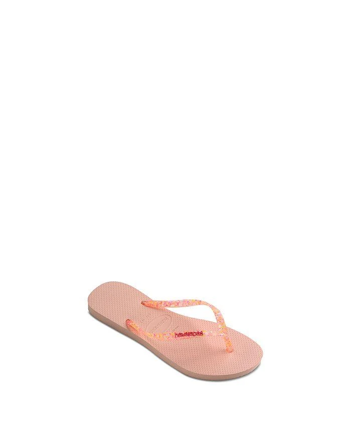 商品Havaianas|Girls' Slim Logo Metallic Flip Flops - Toddler, Little Kid,价格¥225,第2张图片详细描述