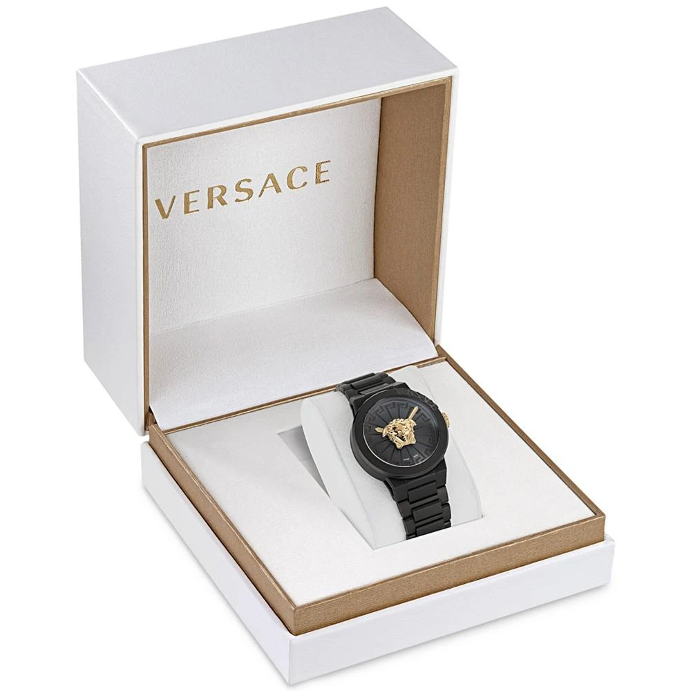 商品Versace|Women's Swiss Medusa Infinite Black Ion Plated Stainless Steel Bracelet Watch 38mm,价格¥8876,第4张图片详细描述