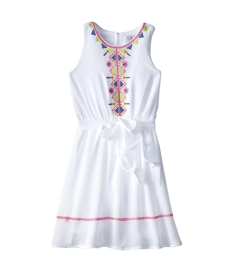 商品Us Angels|Sleeveless Georgette Dress w/ Embroidery (Big Kids),价格¥263,第1张图片