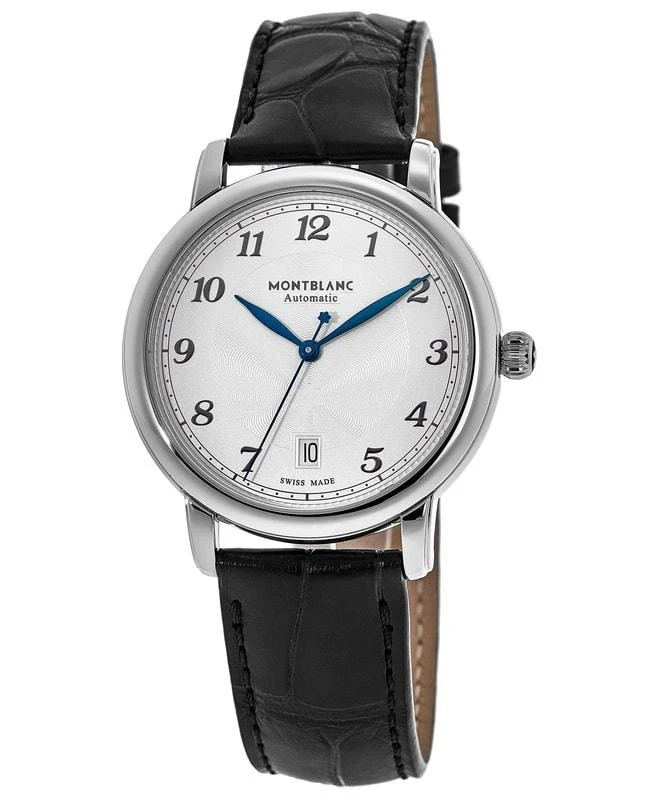 商品MontBlanc|Montblanc Star Legacy White Silver Dial Leather Strap Men&apos;s Watch 116522,价格¥9237,第1张图片