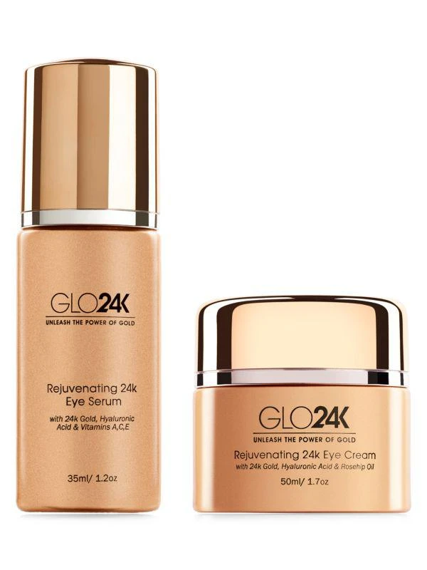 商品GLO24K|2-Piece Rejuvenating 24K Eye Serum & Cream Set,价格¥715,第1张图片