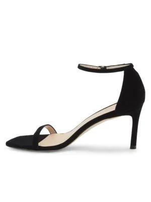 商品Stuart Weitzman|Amelina Suede Ankle-Strap Sandals,价格¥1619,第6张图片详细描述