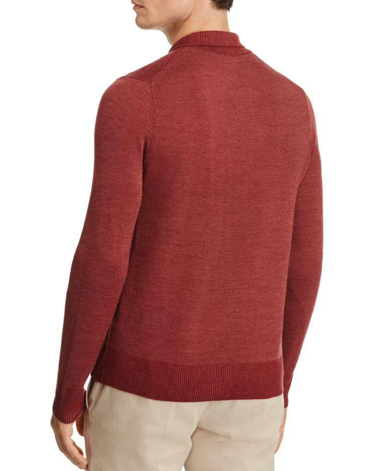 商品Canali|Washed Burg Textured Wool Polo Sweater,价格¥1543,第2张图片详细描述