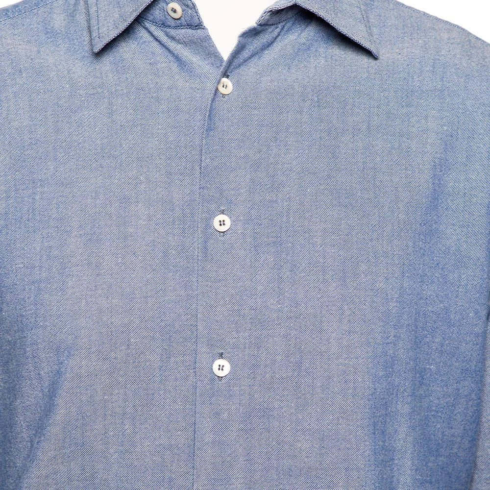 商品[二手商品] Prada|Prada Blue Cotton Button Front Shirt M,价格¥1002,第4张图片详细描述