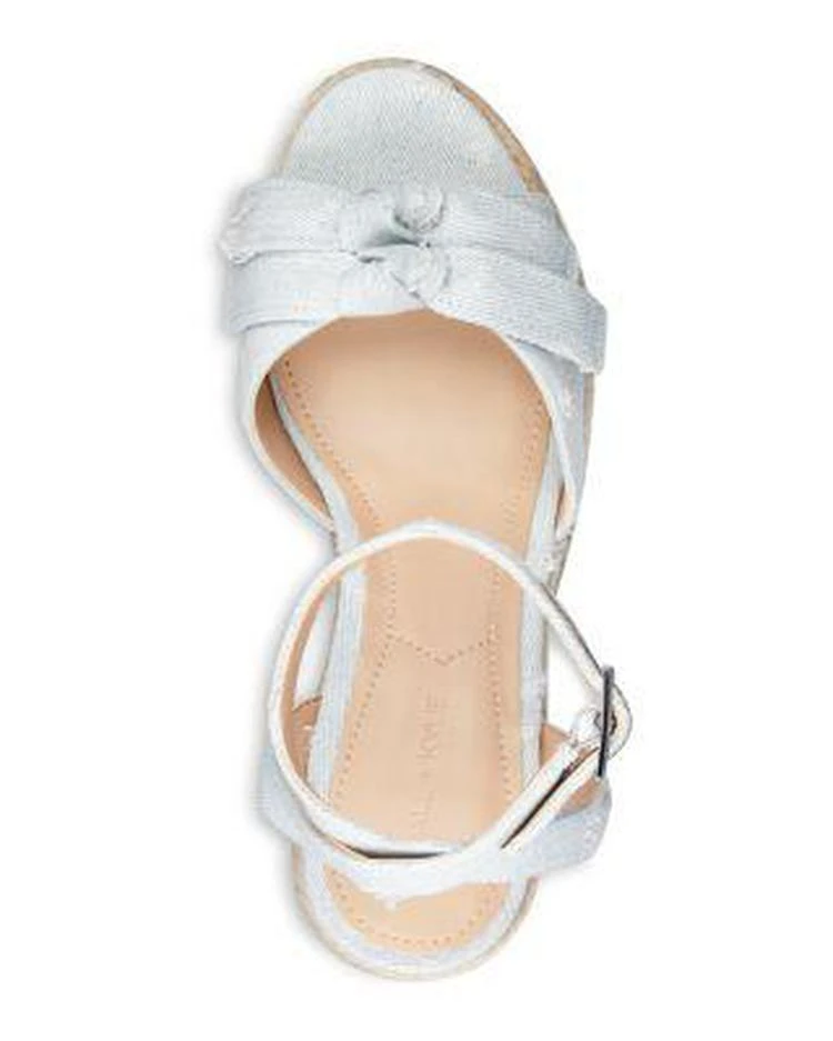 商品KENDALL & KYLIE|KENDALL and KYLIE Women's Gwenn2 Denim Espadrille Platform Wedge Sandals,价格¥276,第3张图片详细描述