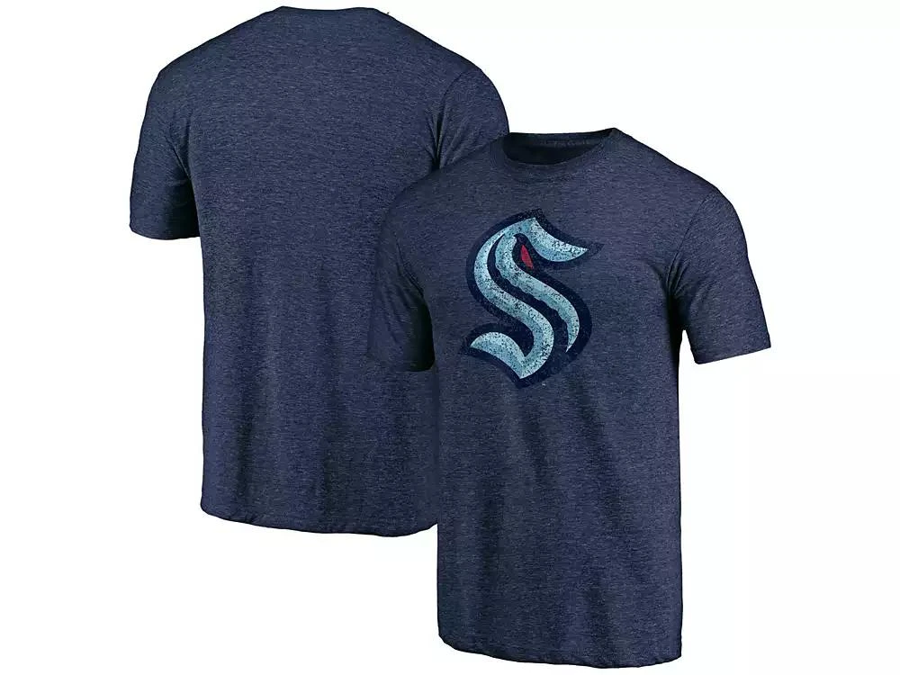 商品Majestic|Seattle Kraken Men's Vintage Tri-blend Prime Logo T-shirt,价格¥239,第1张图片