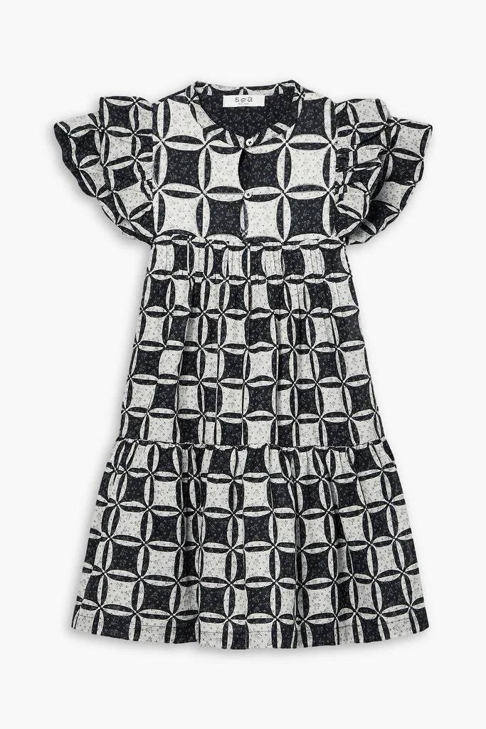 商品Sea|Catalina Calico pleated printed cotton-voile mini dress,价格¥1382,第1张图片