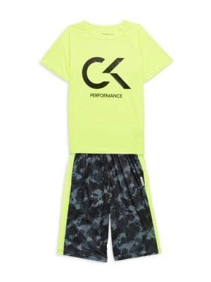 商品Calvin Klein|Boy's 2-Piece Logo T-Shirt & Shorts,价格¥80,第1张图片