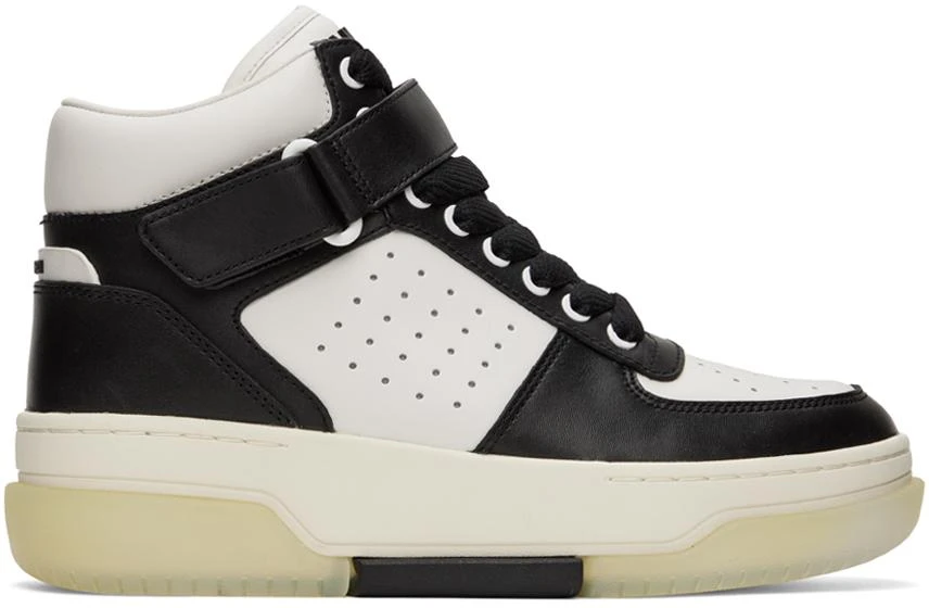 商品AMIRI|Black & White Stadium Mid Sneakers,价格¥2122,第1张图片