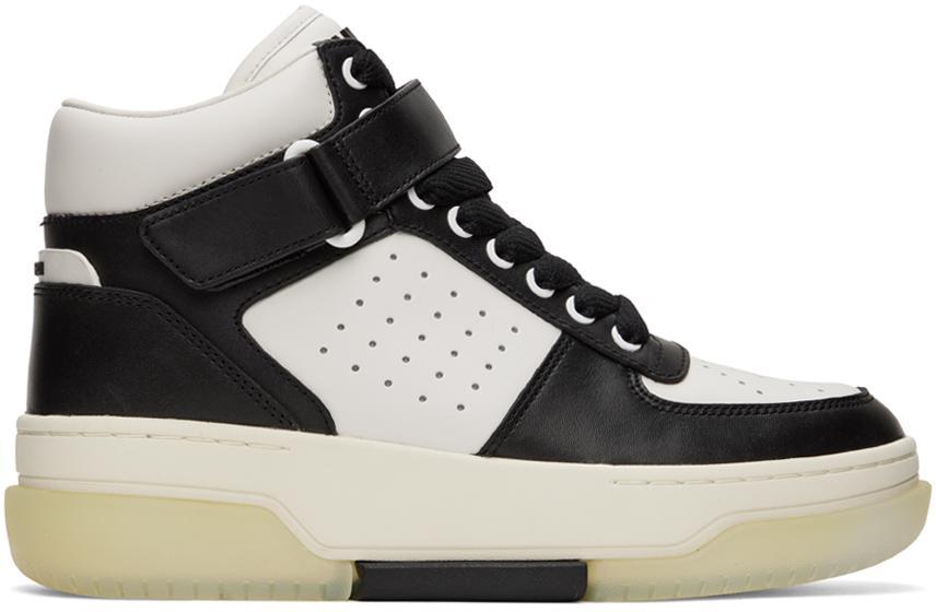 商品AMIRI|Black & White Stadium Mid Sneakers,价格¥5466,第1张图片