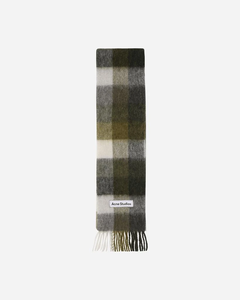 商品Acne Studios|Mohair Checked Scarf Taupe / Green / Black,价格¥1933,第1张图片