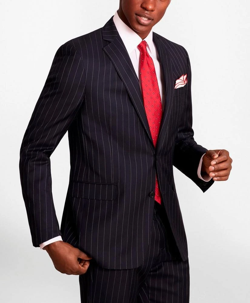 Brooks Brothers Brooks Brothers Regent-Fit Bead-Stripe Twill Suit Jacket 1