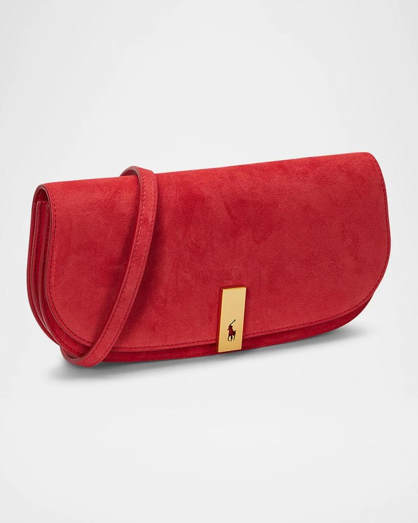 商品Ralph Lauren|Polo ID Medium Suede Clutch Bag,价格¥3892,第4张图片详细描述