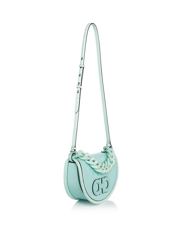 商品Salvatore Ferragamo|Salvatore Aura Leather & Snakeskin Trimmed Saddle Bag ,价格¥15139,第4张图片详细描述