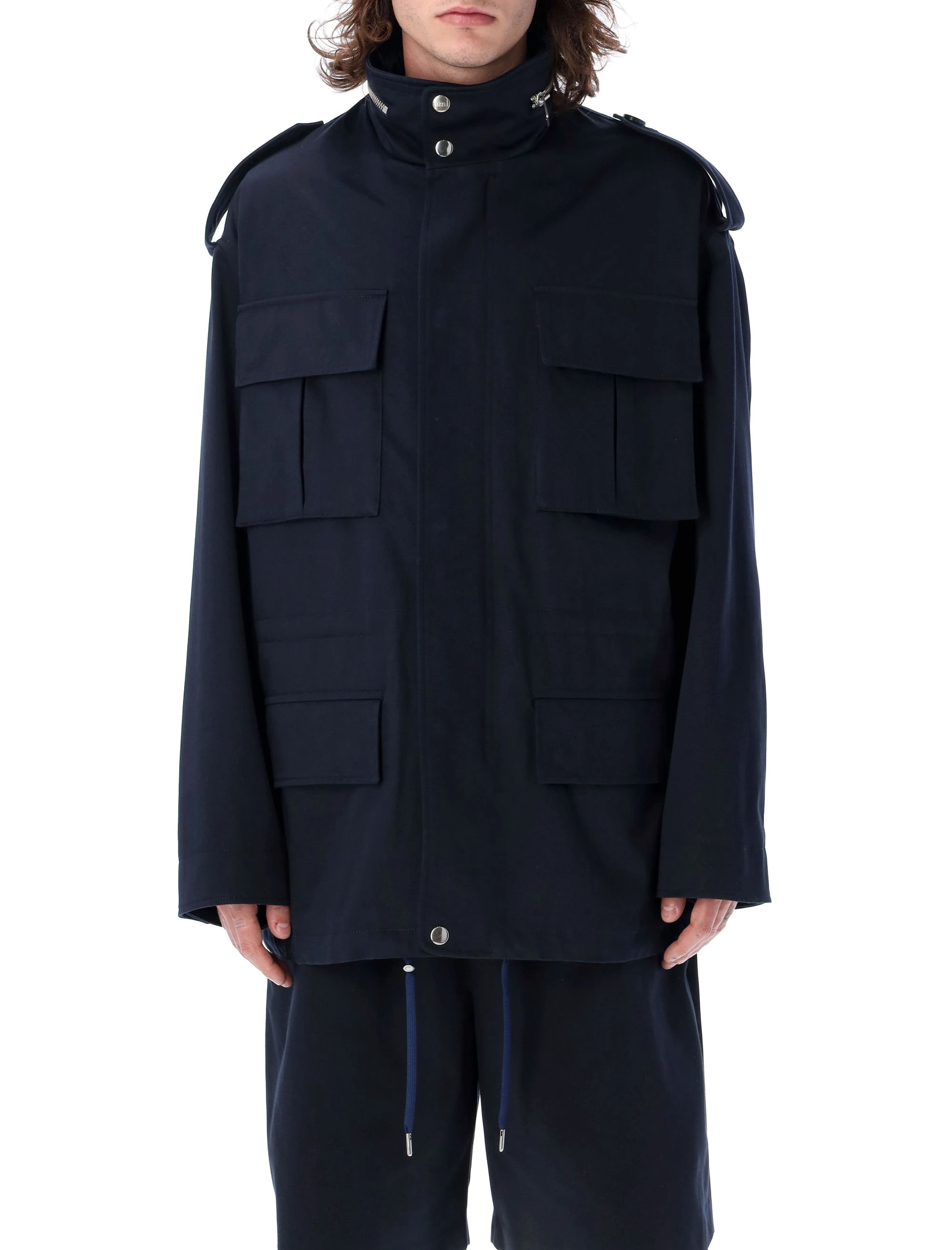 商品【商品预售7天】 AMI|AMI 男士外套 HJK304CO0009491 蓝色,价格¥5938,第1张图片