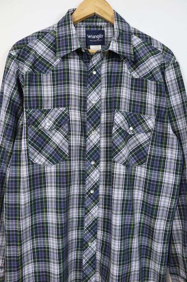 商品Wrangler|Vintage Wrangler Lightweight Snap Button Shirt,价格¥518,第3张图片详细描述