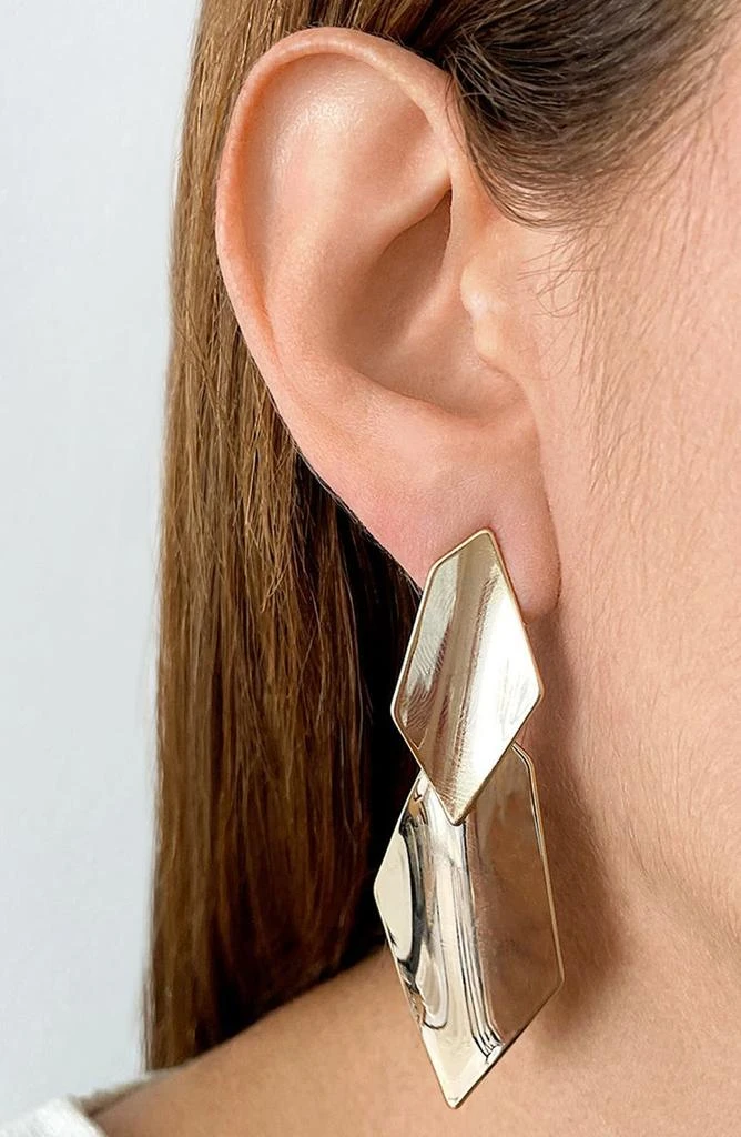 商品ADORNIA|Geometic Double Drop Earrings,价格¥150,第2张图片详细描述