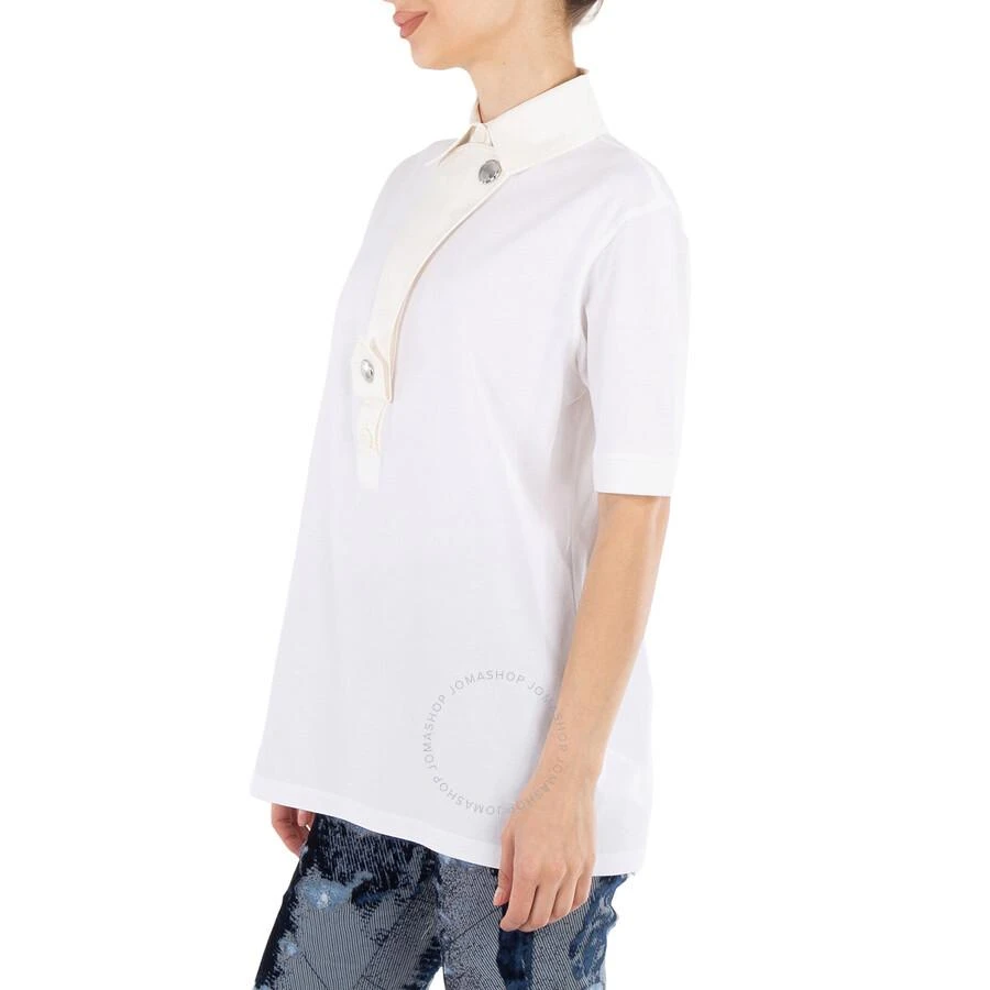 商品Burberry|Ladies White Cotton Polo Shirt,价格¥891,第3张图片详细描述