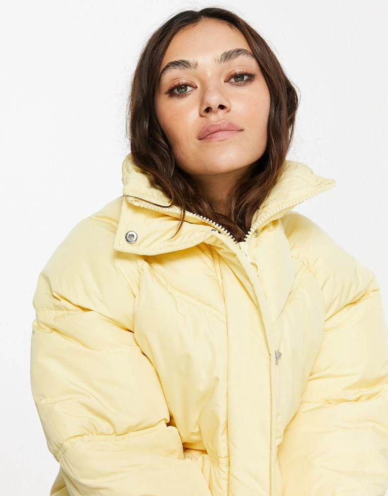 商品Topshop|Topshop padded puffer jacket in yellow,价格¥369,第2张图片详细描述