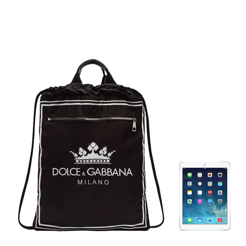 商品Dolce & Gabbana|Dolce&Gabbana 杜嘉班纳 男士黑色尼龙背包 BM1459-AS637-HNR18,价格¥2151,第1张图片