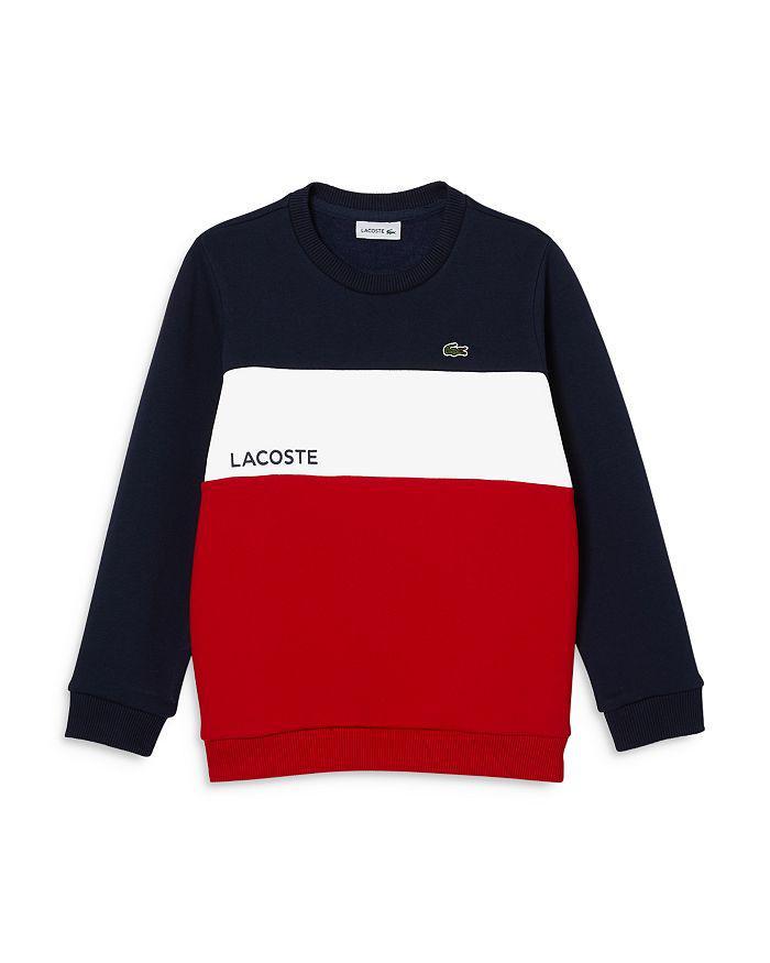 商品Lacoste|Boys' Color Block Crewneck Sweatshirt - Little Kid, Big Kid,价格¥602,第3张图片详细描述