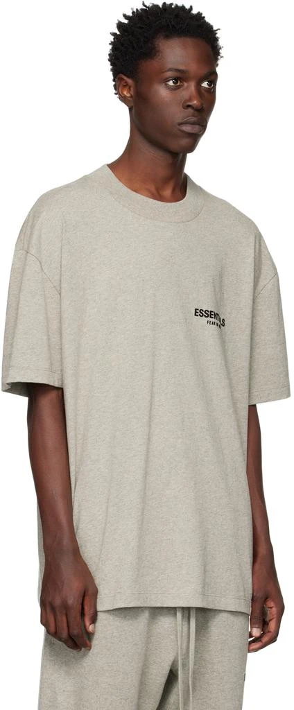 商品Essentials|Gray Flocked T-Shirt,价格¥202,第2张图片详细描述