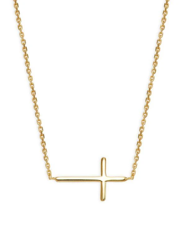 商品Saks Fifth Avenue|Sideways Cross 14K Yellow Gold Necklace,价格¥2611,第1张图片