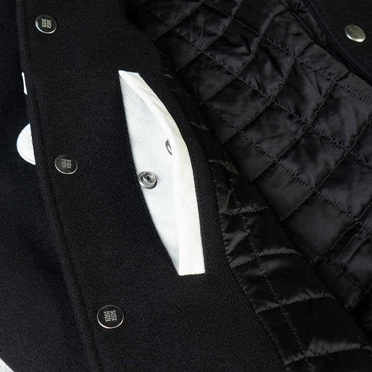 商品[国内直发] Givenchy|GIVENCHY纪梵希 Logo印花飞行员夹克外套 男款 黑色,价格¥11868,第6张图片详细描述