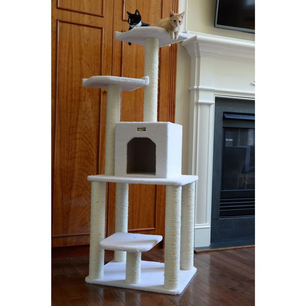 商品Macy's|Real Wood 5-Level Cat Tree, With Condo and Two Perches,价格¥1941,第2张图片详细描述