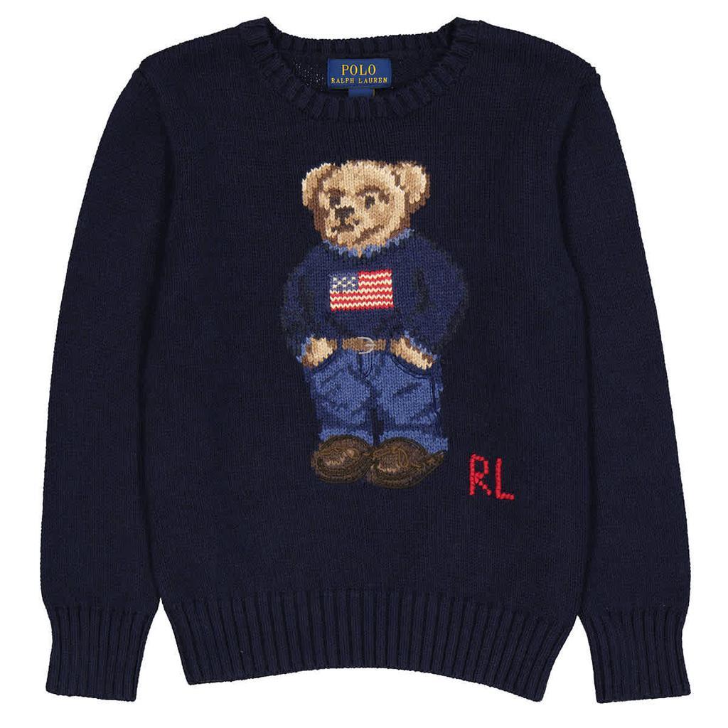 商品Ralph Lauren|儿童泰迪熊图案棉质毛衣,价格¥809,第1张图片