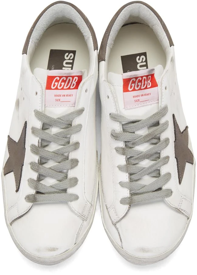 商品Golden Goose|White & Grey Superstar Sneakers,价格¥3609,第5张图片详细描述