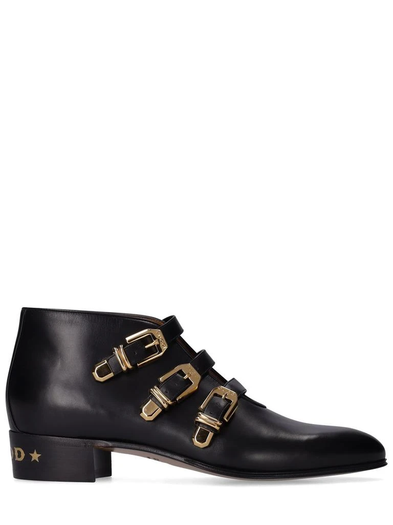 商品Gucci|Worsh Leather Ankle Boots,价格¥11815,第1张图片