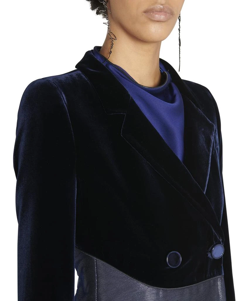 商品Giorgio Armani|Mixed-Media Velvet Crop Dinner Jacket,价格¥40947,第5张图片详细描述