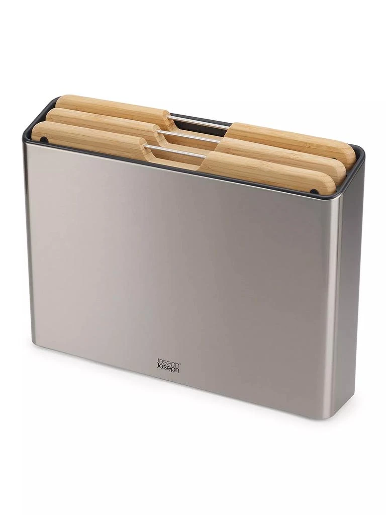 商品Joseph Joseph|Folio 3-Piece Bamboo Chopping Board & Steel Stand Set,价格¥680,第1张图片