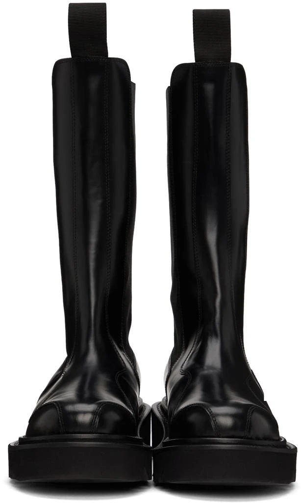 商品Toga Pulla|Black Leather Mid-Calf Chelsea Boots,价格¥1743,第2张图片详细描述